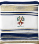 Holy Land Market Grafted IN - Messianic Christian Prayer Shawl/Tallit Prayer Shawl - Creation and Restoration Talit (Black)