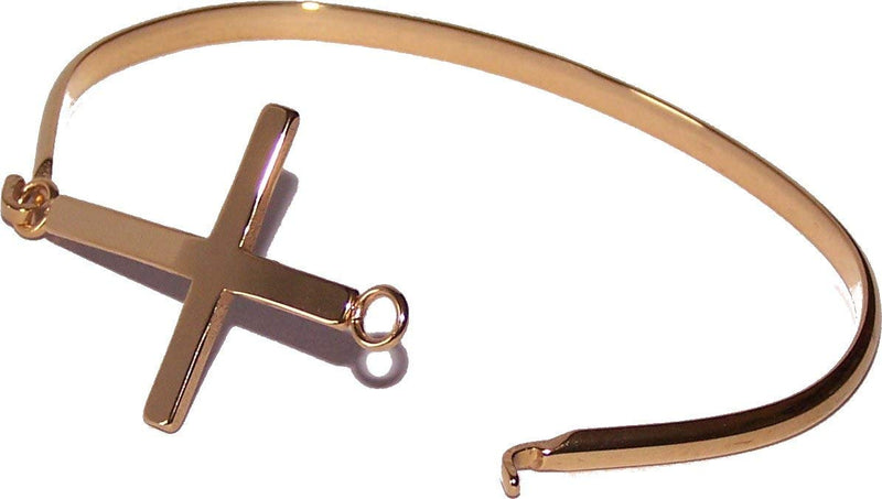 Bracelet gold tone with Cross - 3 Inches side width by 2 Inches vertical width