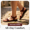 Sandalias/deslizadores de cuero bíblicas para hombres/mujeres de Jesús del Mercado de Tierra Santa desde Jerusalén (Estilo Jerusalén I)