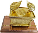 Holy Land Market The Ark of The Covenant Gold Plated (Small, Ark and Contents) With Special Explanation Card for Ark and Contents