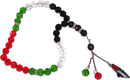 Palestine Flag heavy plastic  beads with Flag as shown - Masbaha with Flag ( 12 Inches )