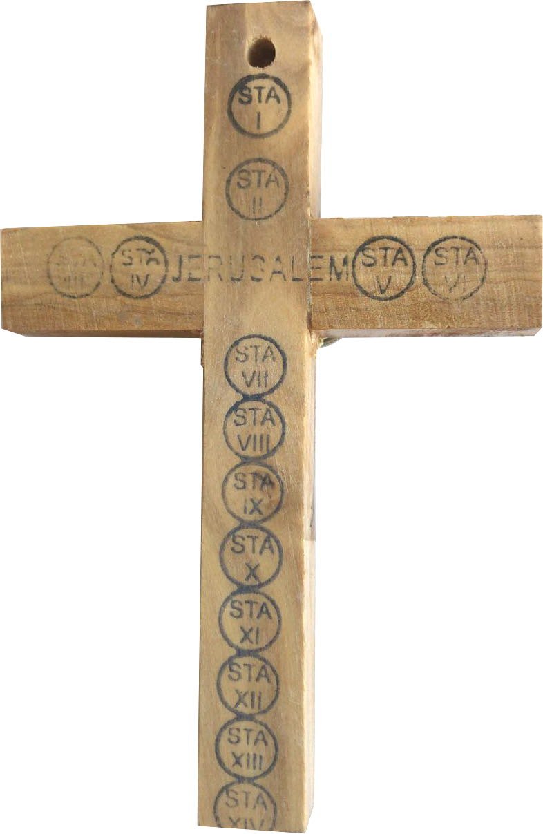 Holy Land Market Mother of Pearls on Olive wood Cross with Crucifix from Bethlehem (4.75 inches or 12 cm)