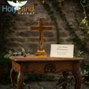 Holy Land Market Standing or Table Altar Olive Wood Cross