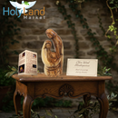 Holy Land Market Olive Wood Holy Family Statue - 6 Inch Wooden Nativity Set Figurine, Hand Carved in Bethlehem