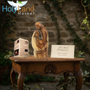 Holy Land Market Olive Wood Holy Family Statue - 6 Inch Wooden Nativity Set Figurine, Hand Carved in Bethlehem