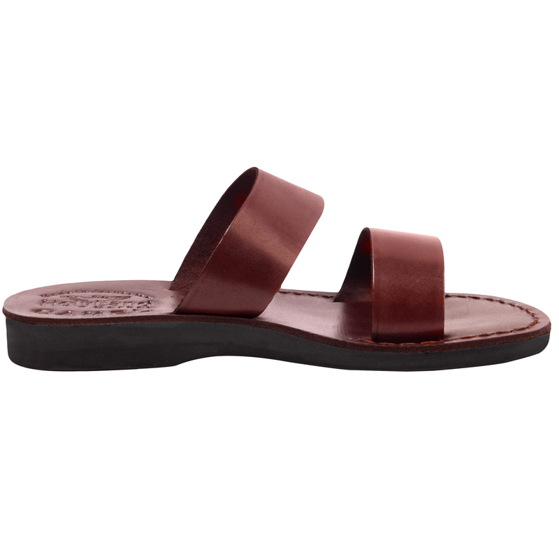 Holy Land Market Men/Women Biblical Jesus Leather Sandals/Slides From Jerusalem (Good Shepherd I)