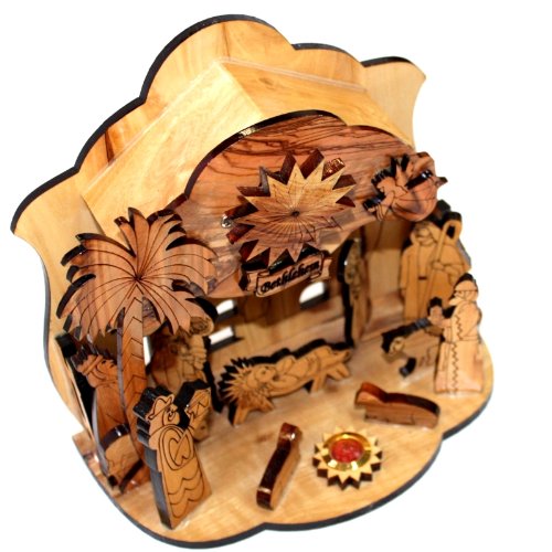 Olive Wood Silent Night Nativity