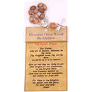 Rosario/Chaplet - Madera de olivo con tierra de Tierra Santa en el centro (19 cm o 7.5 pulgadas)