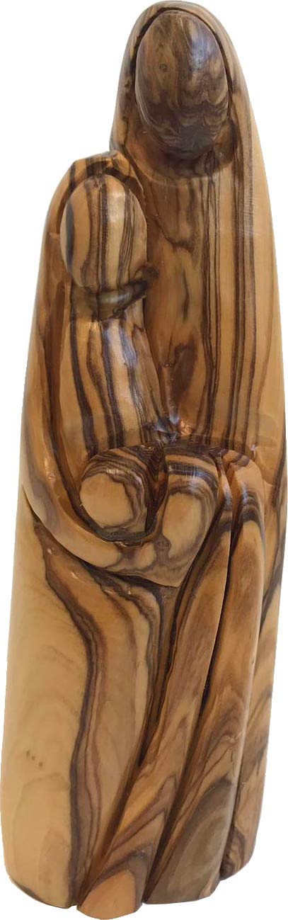 Olive Wood Sculpture of the Holy Family Carved in Bethlehem