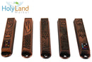 Holy Land Market Copper Mezuzah Set, 3.5 Inch, 5 Traditional Designs with Scrolls and Screws