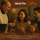 Mercado de Tierra Santa Cruz de Confort/Sostenimiento También Conocida como Cruz de Palma o Mano Con Bolsa de Terciopelo y Dos Certificados (4 Pulgadas)