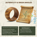 Holy Land Market Hand-Carved Olive Wood Napkin Rings - Set of 6 - Holy Land Bethlehem Wood (Ring is 1.8 Inches in Diameter and 0.9 Inches high)
