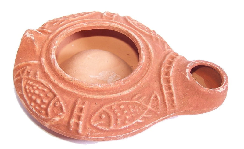 Holy Land Market Herodian Ancient Biblical Oil Lamp Replica