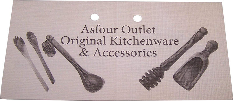 Handcrafted Olive Wood Salt Spoon or Scoop - Standard Size (Length 4.8") - Asfour Outlet Trademark