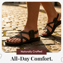 Holy Land Market Men/Women Biblical Jesus Leather Sandals/Slides From Jerusalem(Jesus - Style I)