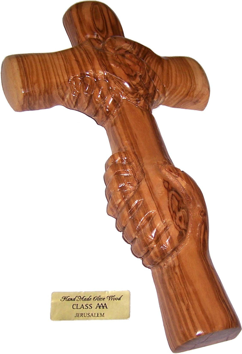 Holy Land Market Olive Wood Reconciliation Cross (19.5 cm OR 7.85 Inches)