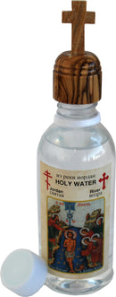 Jordan River Holy Water Holy Sepulchre Jerusalem with Extra Olive Wood with Cross Cover - Scented