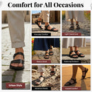 Sandalias/Deslizadores de cuero de Jesús bíblico para hombres/mujeres del Mercado de Tierra Santa de Jerusalén (Samaria Negro)