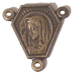 Jesus - Mary center piece - Bronze (1.3 cm-0.5" )