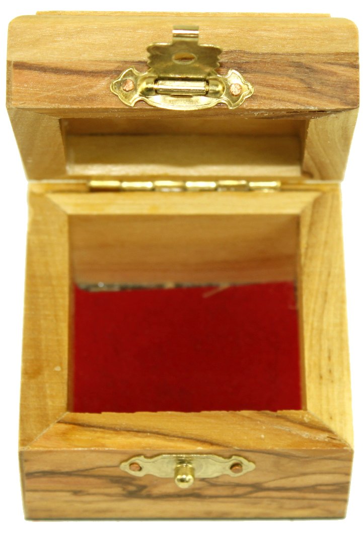 Holy Land Market First Communion Box - Rosary Box - Bethlehem Olive Wood