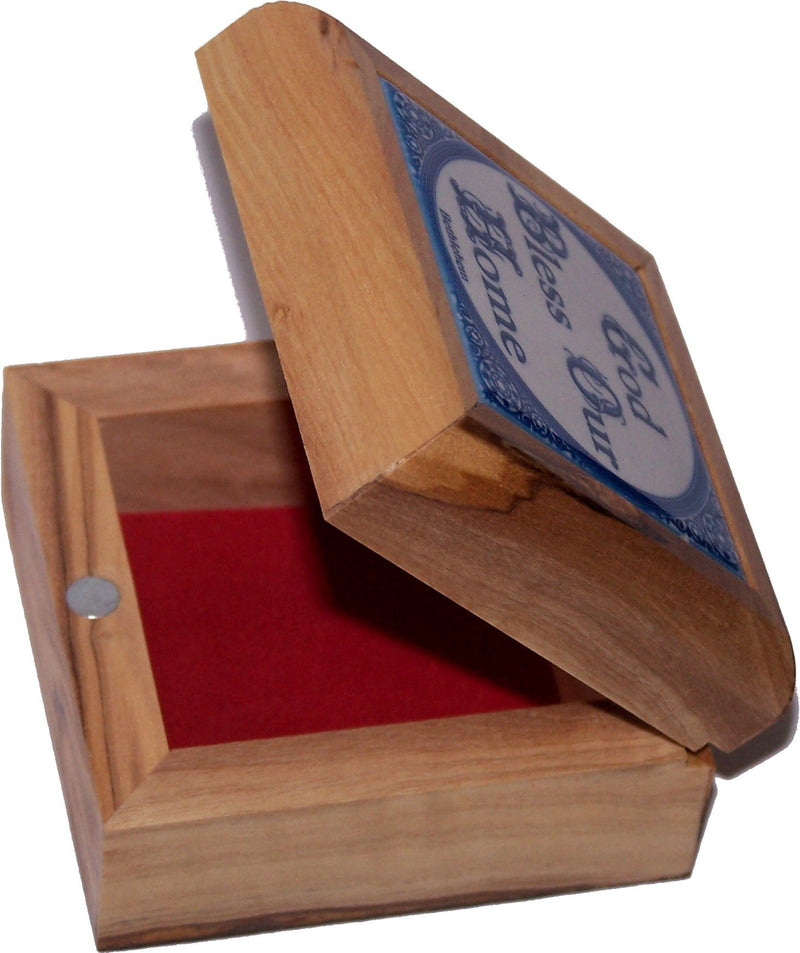 Holy Land Market First Communion Box - Rosary Box - Bethlehem Olive Wood