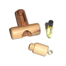 Olive wood Cross with Anointing Oil Ampoule - can be opened ( 6cm or 2.5 inches ) - Olive wood with Certificate