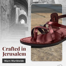 Mercado Tierra Santa Sandalias/Deslizadores de cuero bíblicos para hombres/mujeres de Jesús desde Jerusalén (Estilo IV de Jesús)