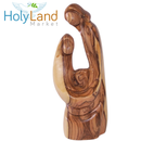 Holy Land Market Olive Wood Holy Family Statue - 6 Inch Wooden Nativity Set Figurine, Hand Carved in Bethlehem