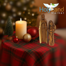 Holy Land Market Hand-Carved Olive Wood Holy Family – 2-Piece Statue 8.1” | Joseph, Mary & Baby Jesus Nativity Set from Bethlehem | Comes with Certificate, Prayer Card & Nativity Story Booklet