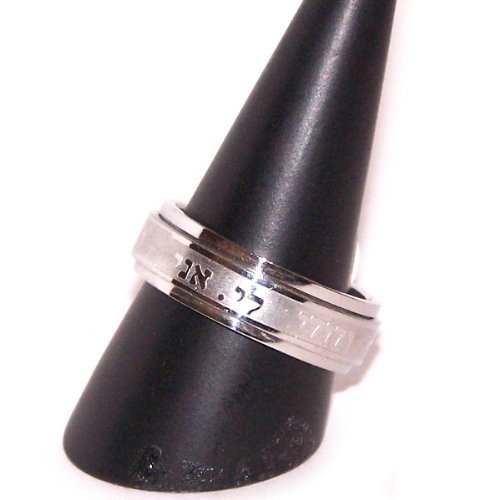 'Ani LeDodi Veh Dodi Li' Stainless steel Spinning Ring ( Size ) thick