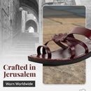 Holy Land Market Men/Women Biblical Jesus Leather Sandals/Slides From Jerusalem (Galilee Style)