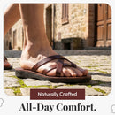 Holy Land Market Men/Women Biblical Jesus Leather Sandals/Slides From Jerusalem (Jerusalem Style I)