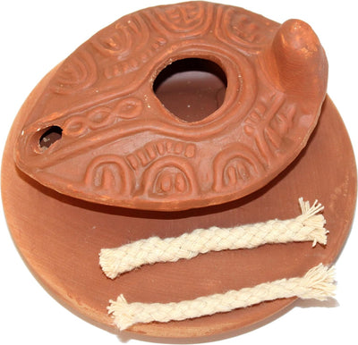Holy Land Market Oil Lamp Pottery from Jerusalem - Jesus time lamp Replica