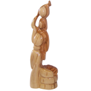 Holy Land Market Olive Wood “Lady at the Well” Statue – Hand-Carved in Bethlehem by Christian Artisans – Inspired by the Samaritan Woman at the Well (John 4) – Approx. 9.5 Inches