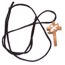 Collar de madera de olivo extra suavizado con paloma (1.2 pulgadas o 3 cm) - La longitud del collar es ajustable. Con Certifi