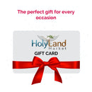 HolyLandMarket gift card with a red ribbon – the perfect gift for every occasion