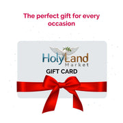 HolyLandMarket gift card with a red ribbon – the perfect gift for every occasion