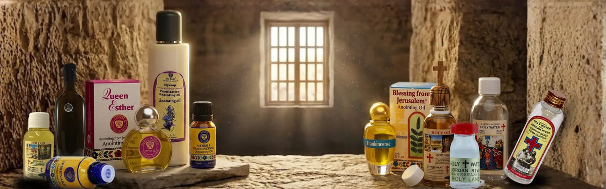 Sacred Jordan River water and anointing oil bring divine blessings