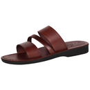 Holy Land Market Men/Women Biblical Jesus Leather Sandals/Slides From Jerusalem (Jesus - The Shepherd Style I)