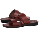 Holy Land Market Men/Women Biblical Jesus Leather Sandals/Slides From Jerusalem (Jesus - The Shepherd Style I)