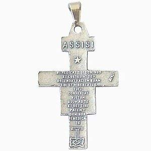 San Damiano crucifix - Pewter (4.1cm or 1.6") Rosary/Pendant