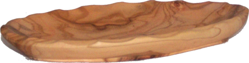 Hand Carved Olive Wood Oval Bowl / Plate (8 x 4 Inches) - Asfour Outlet Trademark