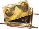 Holy Land Market The Ark of The Covenant Gold Plated (Small, Ark and Contents) With Special Explanation Card for Ark and Contents