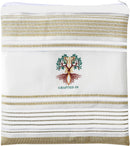Holy Land Market Grafted IN - Messianic Christian Prayer Shawl/Tallit Prayer Shawl - Creation and Restoration Talit