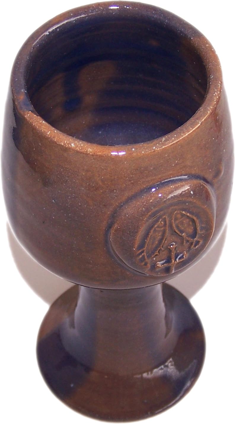 Holy Land Market Terra Cotta Biblical Wine Goblet Communion Chalice