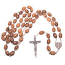 Olive Wood Rosary With Jerusalem Cross- Certificate of Origin