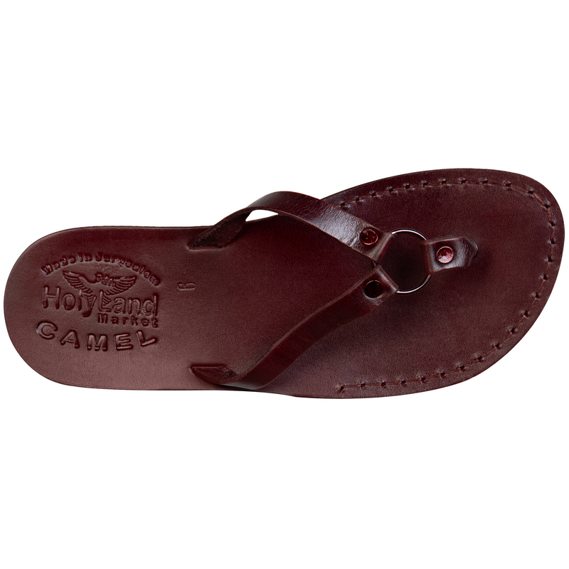 Holy Land Market Men/Women Biblical Jesus Leather Sandals/Slides From Jerusalem (Shepherd's Field IV)