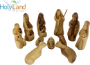 Holy Land Market Olive Wood Nativity Set - Inspirational Christmas Decorations Indoor | Hand-Carved Modern Abstract Style | Perfect Christmas Table Decor | Authentic Bethlehem Craft