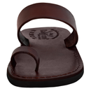 Sandalias/deslizadores bíblicos de cuero para hombres/mujeres de Jerusalén (Jesús - Estilo de dedo I)