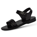 Holy Land Market Men/Women Biblical Jesus Leather Sandals/Slides From Jerusalem (Jerusalem  Black)